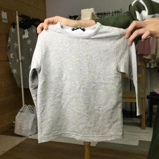 kids 定価6300円 シンプルロングTシャツ 80 グレー(Ｔシャツ)