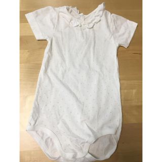 プチバトー(PETIT BATEAU)のプチバトー 襟付きロンパース18ヵ月/81cm(ロンパース)