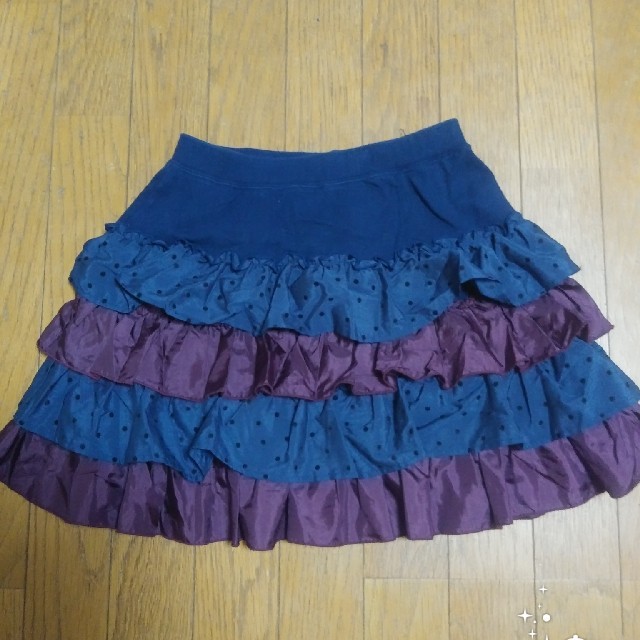 Shirley Temple(シャーリーテンプル)のシャーリーテンプル　フリル　ドット　スカート　150 キッズ/ベビー/マタニティのキッズ服女の子用(90cm~)(スカート)の商品写真
