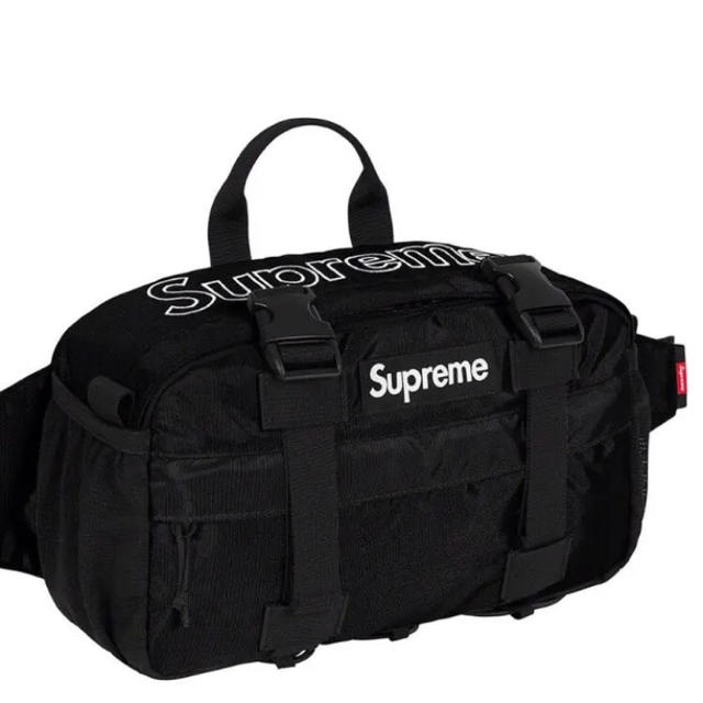 19AW Supreme Waist Bag Black 黒 ウェストバック