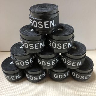 ゴーセン(GOSEN)のGOSENグリップテープ 黒10個(テニス)