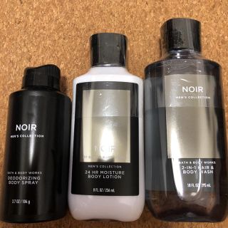 バスアンドボディーワークス(Bath & Body Works)のメンズ☆ボディケア3点セット☆ノアール(香水(男性用))