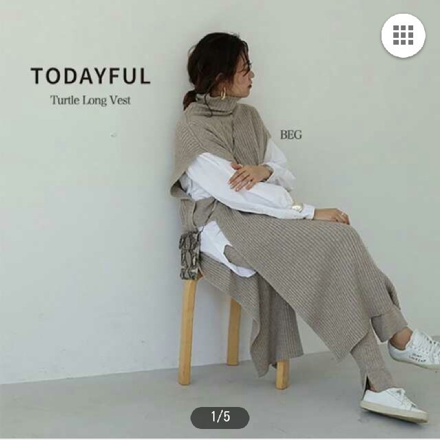 TODAYFUL(トゥデイフル)の「人気」新作シャツワンピ白 レディースのワンピース(ロングワンピース/マキシワンピース)の商品写真