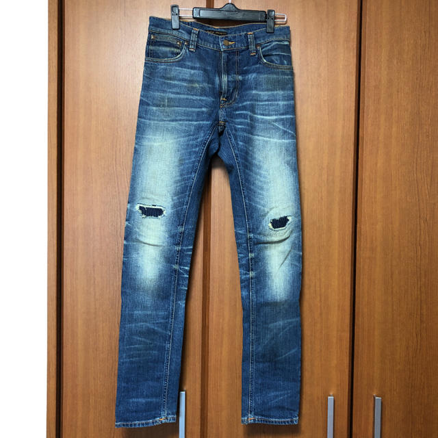 定価¥35000 ヌーディージーンズ THIN FINN w28ダメージデニム おすすめ