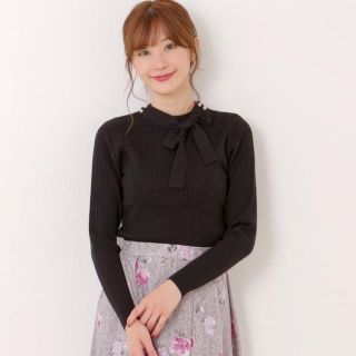 ミッシュマッシュ(MISCH MASCH)の新品★新作★ミッシュマッシュ ボウタイニット ブラック★(ニット/セーター)