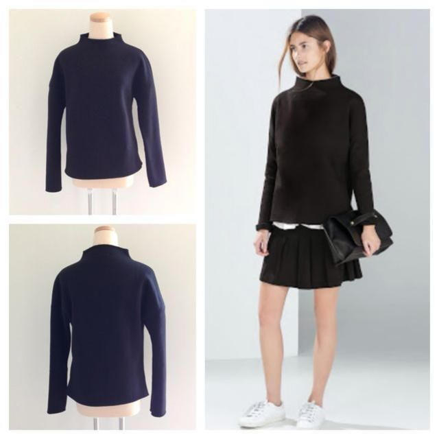 ZARA(ザラ)の未使用ZARA ボトルネックスウェット レディースのトップス(トレーナー/スウェット)の商品写真