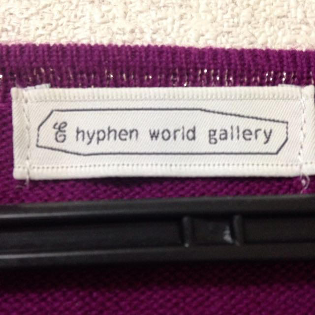 E hyphen world gallery(イーハイフンワールドギャラリー)の赤紫 カーディガン レディースのトップス(カーディガン)の商品写真