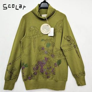 スカラー(ScoLar)のスカラー オウム タートル スウェット 7590円 新品タグ付(トレーナー/スウェット)