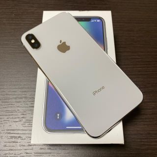 アイフォーン(iPhone)の【最安値】iPhoneX 256GB Silver SIMフリー(スマートフォン本体)