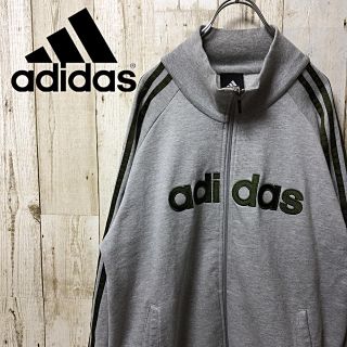 アディダス(adidas)のadidas アディダス　デカロゴ  ビックロゴ  ジップ　スウェット　Lサイズ(スウェット)