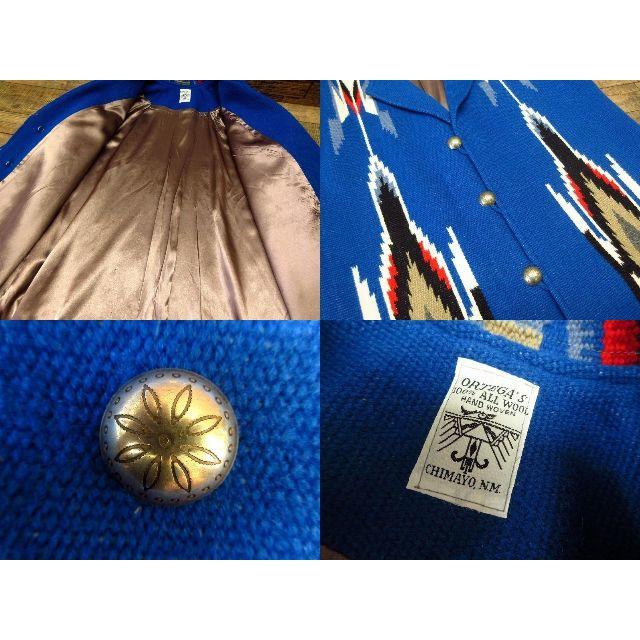 超希少 美品 オルテガ コンチョ チェンジボタン チマヨ柄 ロング コート メンズのジャケット/アウター(チェスターコート)の商品写真
