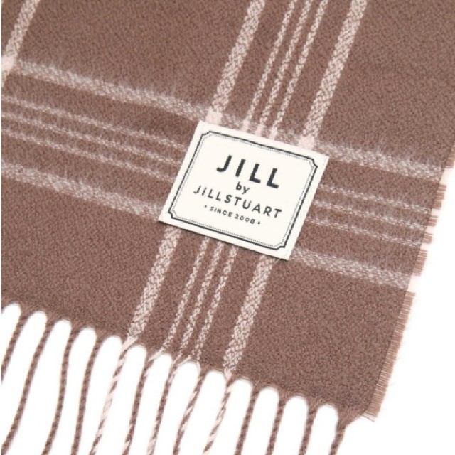 JILL by JILLSTUART(ジルバイジルスチュアート)の※レム様専用【新品】ジルバイジルスチュアート チェックストール モカピンク ハンドメイドのファッション小物(マフラー/ストール)の商品写真