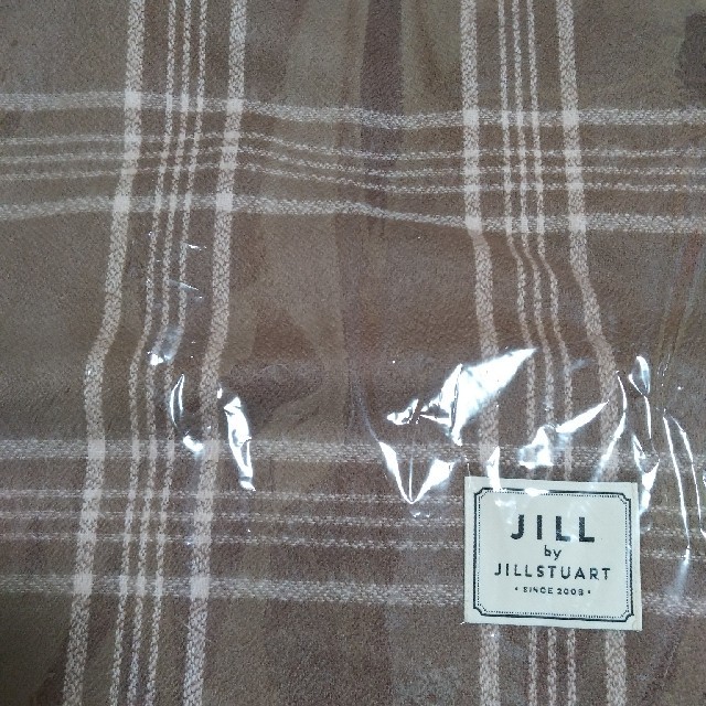 JILL by JILLSTUART(ジルバイジルスチュアート)の※レム様専用【新品】ジルバイジルスチュアート チェックストール モカピンク ハンドメイドのファッション小物(マフラー/ストール)の商品写真