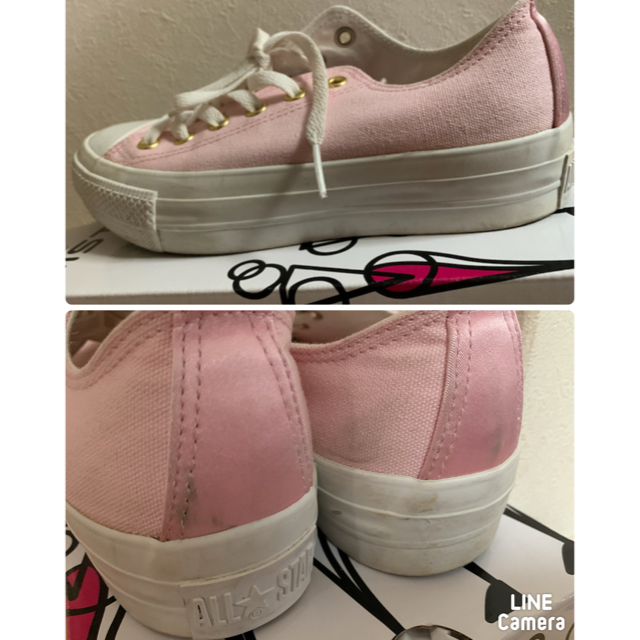 CONVERSE(コンバース)のシスター　コンバーススニーカーサテンポイントオックス　ピンク6 25㎝ レディースの靴/シューズ(スニーカー)の商品写真