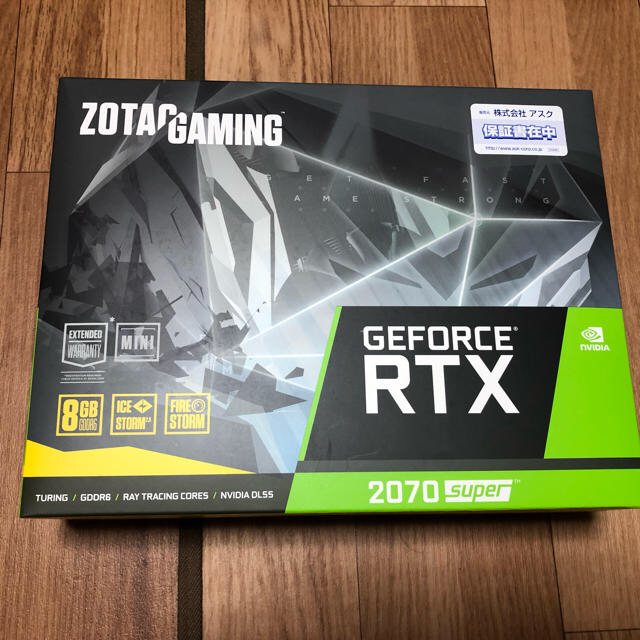 PCパーツzotac rtx2070 super 新品未開封