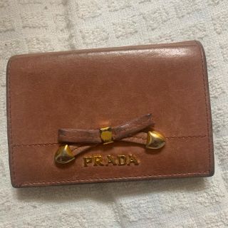 プラダ(PRADA)のPRADA プラダ　リボン　カードケース(名刺入れ/定期入れ)