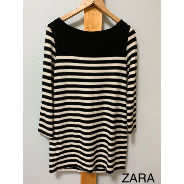 ZARA(ザラ)のザラ ボーダーニットワンピース レディースのワンピース(ひざ丈ワンピース)の商品写真