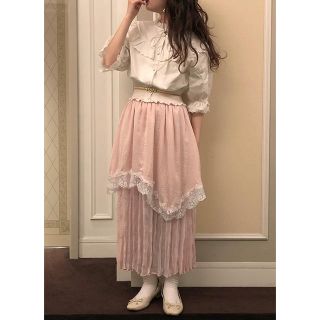 ワンアフターアナザーナイスクラップ(one after another NICE CLAUP)の【petite】frill skirt ナイスクラップ スカート(ロングスカート)