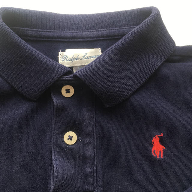 Ralph Lauren(ラルフローレン)のラルフローレン　ポロシャツ  長袖　紺色　ネイビー  ８０　９０ キッズ/ベビー/マタニティのキッズ服男の子用(90cm~)(Tシャツ/カットソー)の商品写真