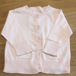 プチバトー(PETIT BATEAU)のプチバトー 6m カーディガン ピンク 60(カーディガン/ボレロ)