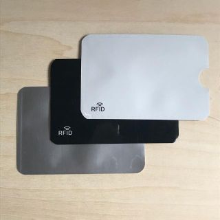 スキミング防止カードケース 3枚 ホワイト/ブラック/シルバー(その他)