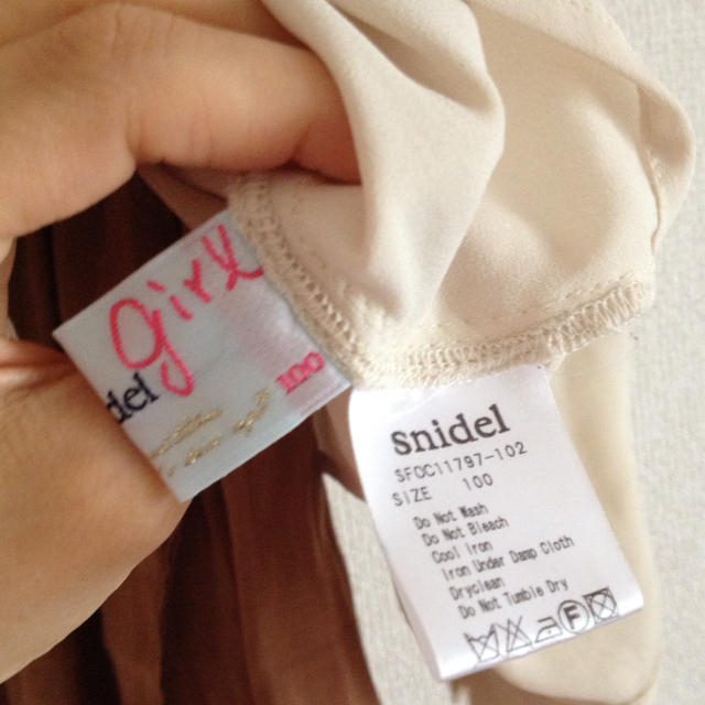 SNIDEL(スナイデル)のsnidel girl＊100cmワンピ キッズ/ベビー/マタニティのキッズ服女の子用(90cm~)(その他)の商品写真