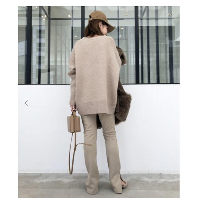 L'Appartement DEUXIEME CLASSE(アパルトモンドゥーズィエムクラス)のアパルトモン  Wool Zip Leggings ベージュ レディースのレッグウェア(レギンス/スパッツ)の商品写真