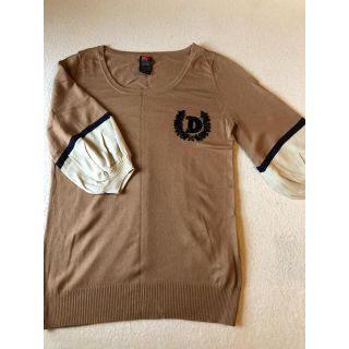 ダブルスタンダードクロージング(DOUBLE STANDARD CLOTHING)のダブルスタンダードクロージング　ニット　ベージュ  パフスリーブ　5分丈(ニット/セーター)