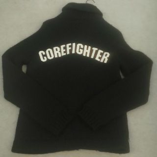 コアファイター(corefighter)のコアファイター◆クリーニング済ニットジャケットL(ニット/セーター)