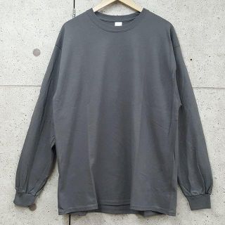 ギルタン(GILDAN)のGILDAN ギルダン 長袖 Tシャツ ロンT 無地 グレー XL 新品(Tシャツ/カットソー(七分/長袖))