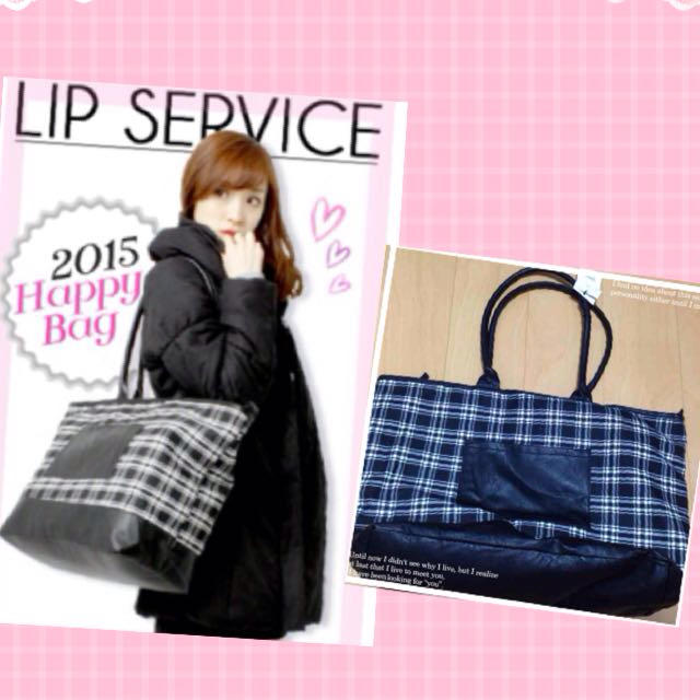 LIP SERVICE(リップサービス)の未使用 リップサービス チェック バック レディースのバッグ(トートバッグ)の商品写真