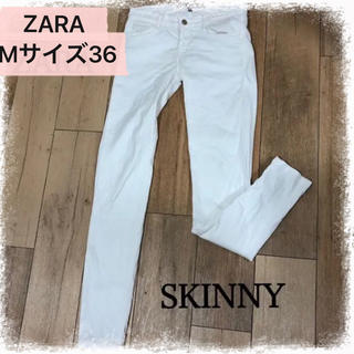 ザラ(ZARA)のUSED❤︎ZARA❤︎スキニー白デニムパンツ(スキニーパンツ)