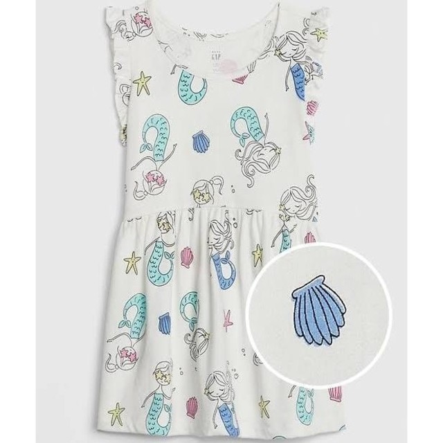 GAP(ギャップ)のgap 新品　ワンピース　マーメイド　人形 キッズ/ベビー/マタニティのキッズ服女の子用(90cm~)(ワンピース)の商品写真