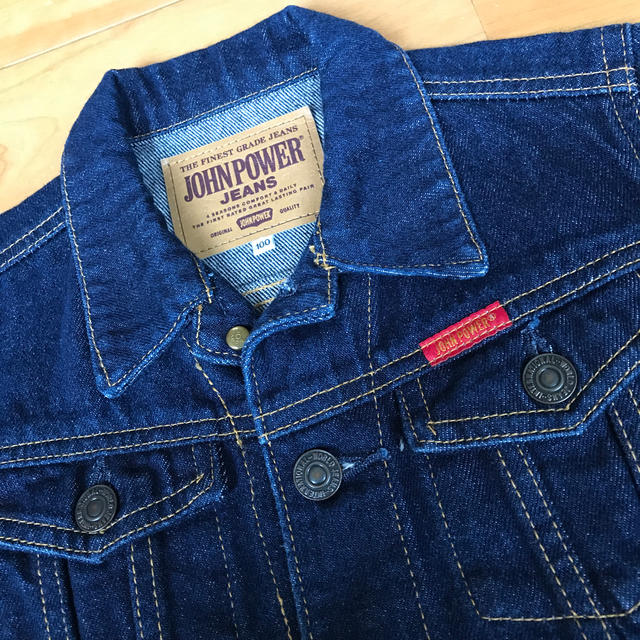 BIG JOHN(ビッグジョン)のjohn power jeans デニムジャケット キッズ/ベビー/マタニティのキッズ服男の子用(90cm~)(ジャケット/上着)の商品写真