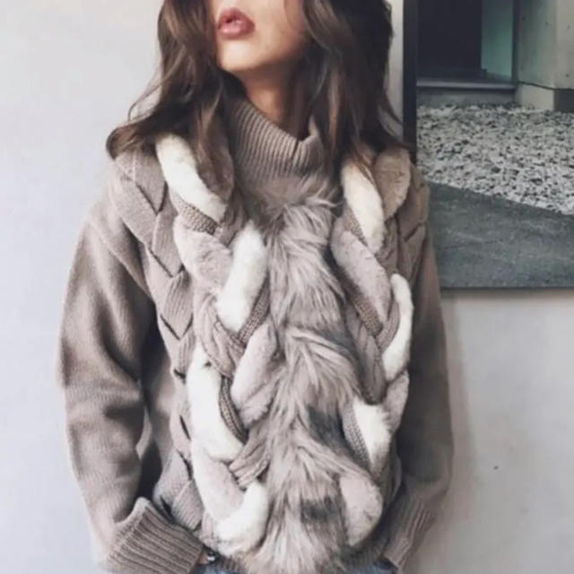 アメリヴィンテージ  FUR BRAID CABLE KNIT