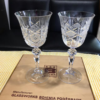 BOHEMIA Cristal - ボヘミア クリスタル ペア ワイングラスの通販 by 
