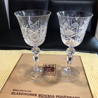 BOHEMIA Cristal - ボヘミア クリスタル ペア ワイングラスの通販 by