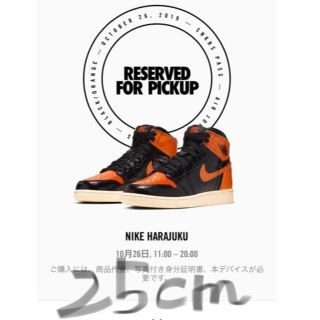 ナイキ(NIKE)のAIR JORDAN 1 SHATTERED BACKBOARD GS 25cm(スニーカー)