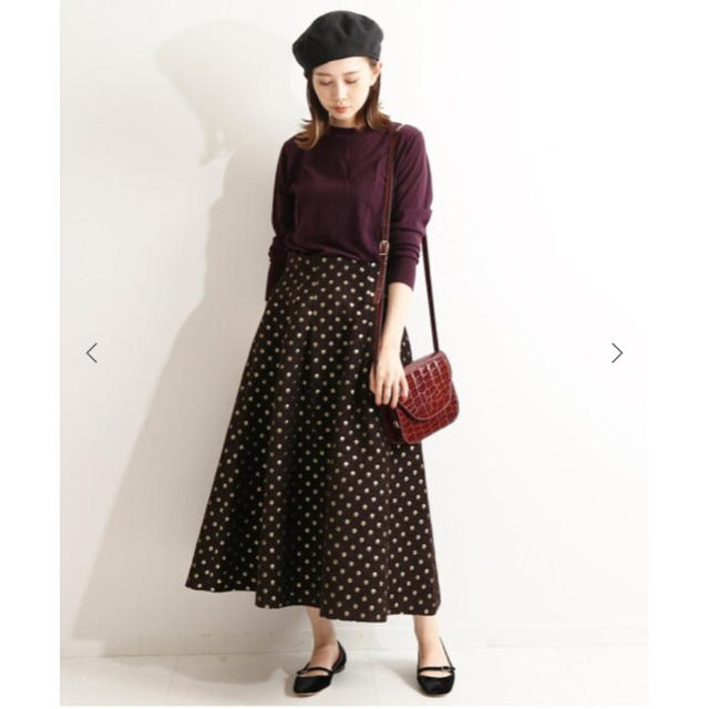 IENA - IENA LA BOUCLE モールドット ジャガードタックスカートsize34