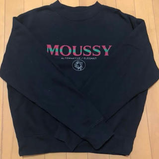 マウジー(moussy)のmoussy  マウジー スウェット トレーナー ブラック(トレーナー/スウェット)
