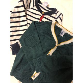 プチバトー(PETIT BATEAU)のプチバトー  カーディガン2枚セット(カーディガン/ボレロ)