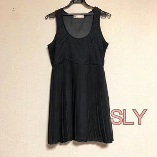 スライ(SLY)の【やや難あり】SLY ミニワンピース レース 黒 M(ミニワンピース)