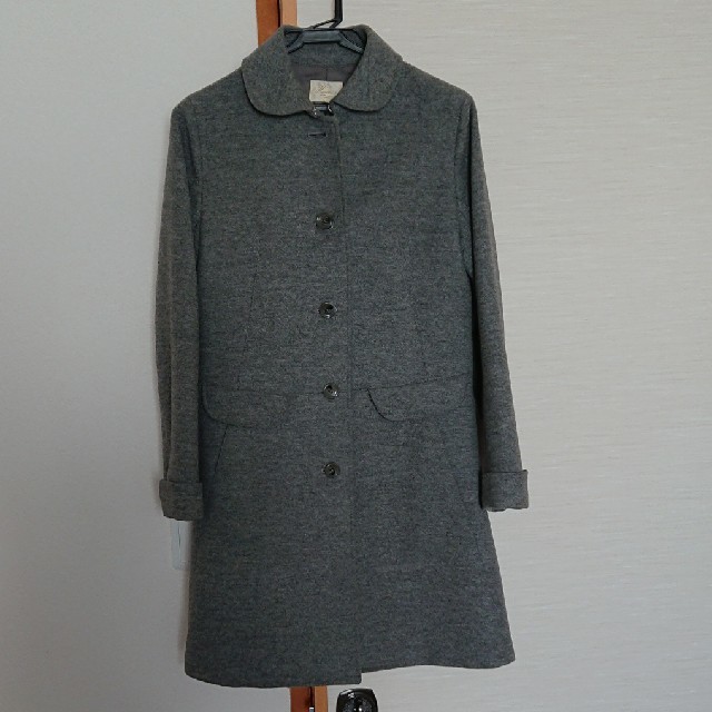Harriss - ※値下げ※ カシミヤ混 ウールロングコート グレー ハリスの
