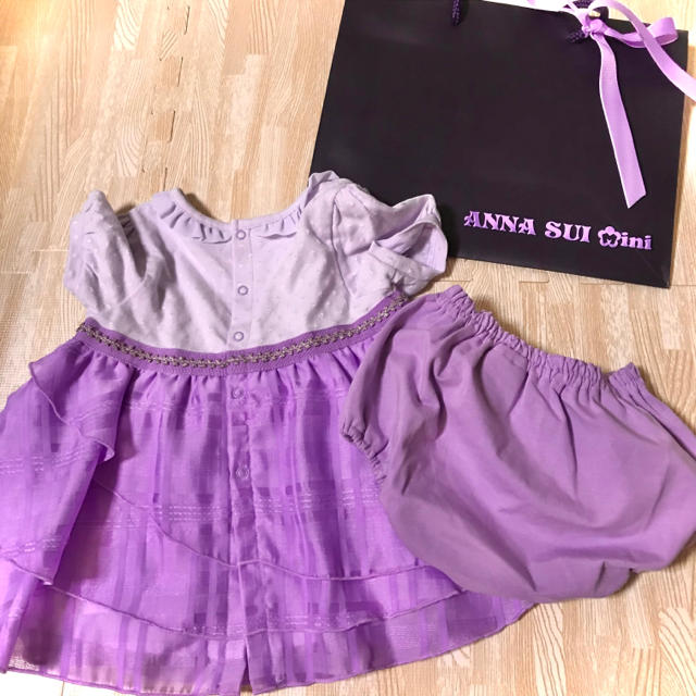 ANNA SUI mini(アナスイミニ)の専用☆新品未使用　アナスイミニ　ドレス　80 キッズ/ベビー/マタニティのベビー服(~85cm)(セレモニードレス/スーツ)の商品写真