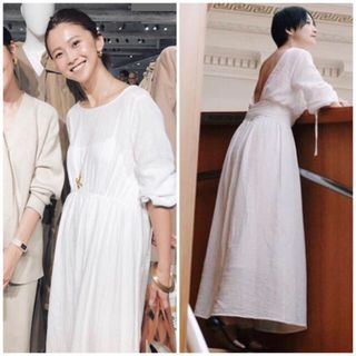ETRE TOKYO - etretokyoオープンバックドレス白ホワイトエトレ ETRE TOKYO - etretokyoオープンバックドレス白ホワイトエトレ