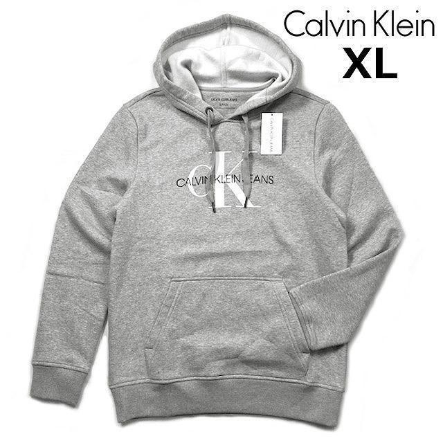 【M】CALVIN KLEIN カルバンクライン CKロゴパーカー グレー