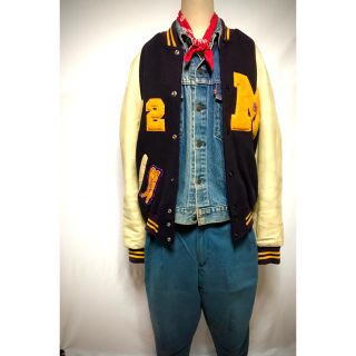 vintage 70s Burean Holloway アワードジャケット(スタジャン)