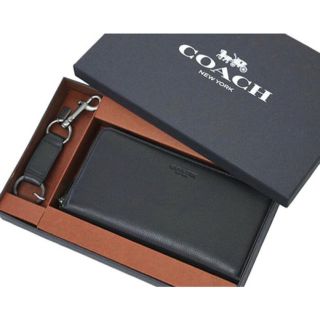 コーチ(COACH)の★コーチ 長財布 キーリング セット F58928 ラウンドファスナー 箱入(長財布)