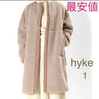 HYKE ボアコート ベージュ サイズ2