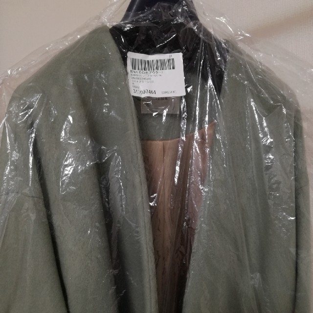 IENA(イエナ)のイエナ　MANTECO　ノーカラー　コート　グリーン　38 レディースのジャケット/アウター(チェスターコート)の商品写真